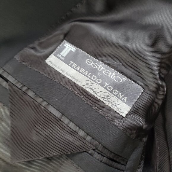 Brooks Brothers 1818 Regent Black Wool Suit Estrato 42/36 S - Picture 6 of 16